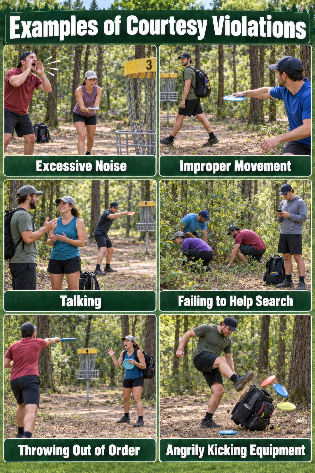 Courtesy Violation disc golf illustration