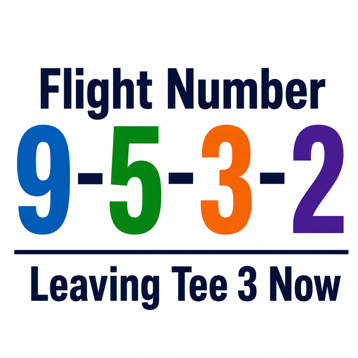 Rotating Flight Numbers design image left