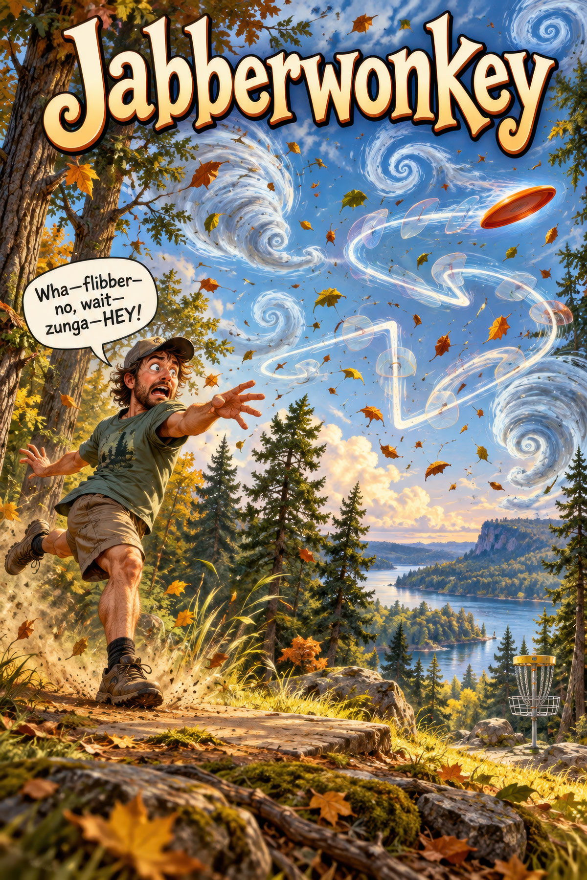 Jabberwonkey disc golf illustration