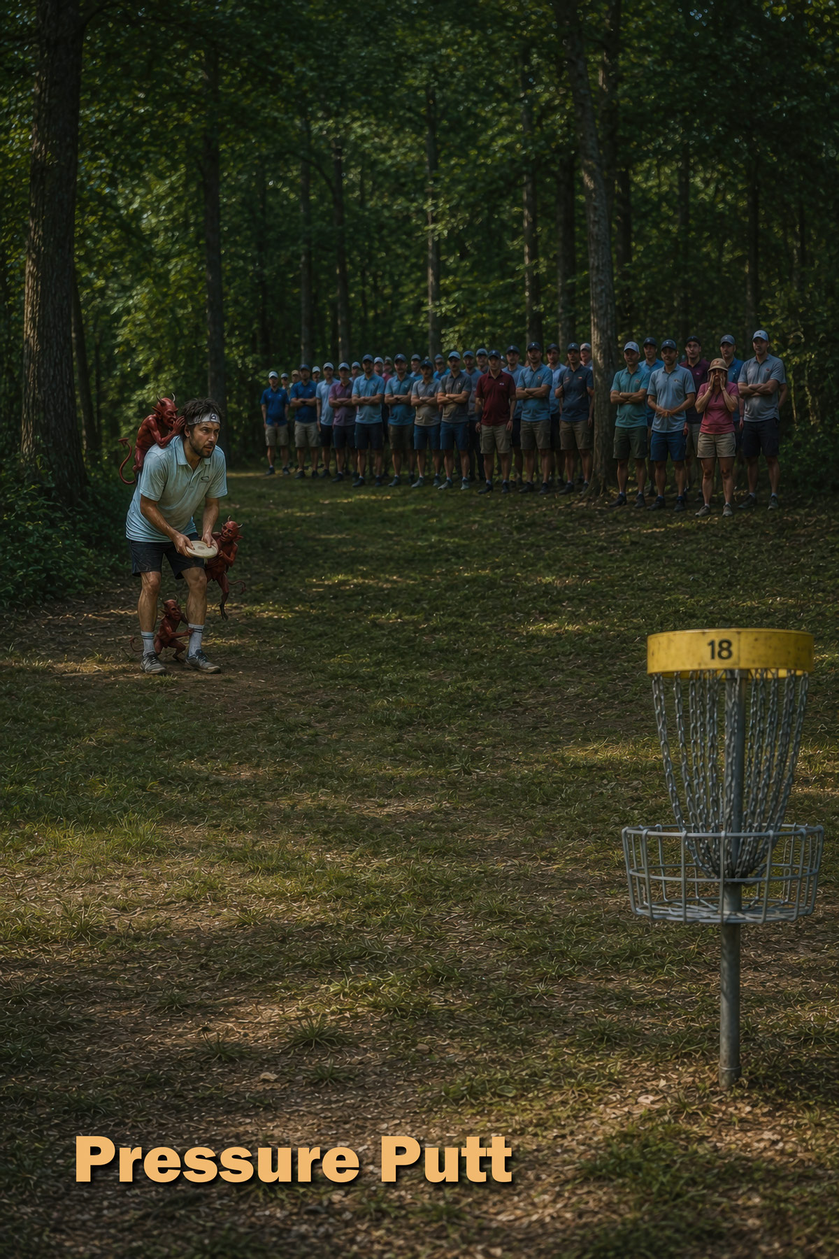 Eagle disc golf illustration