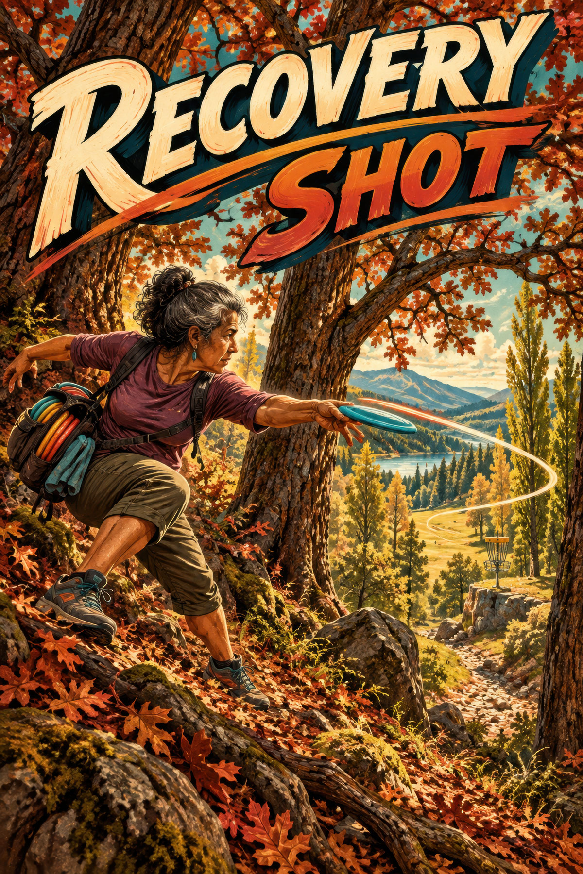 Recovery Shot disc golf illustration