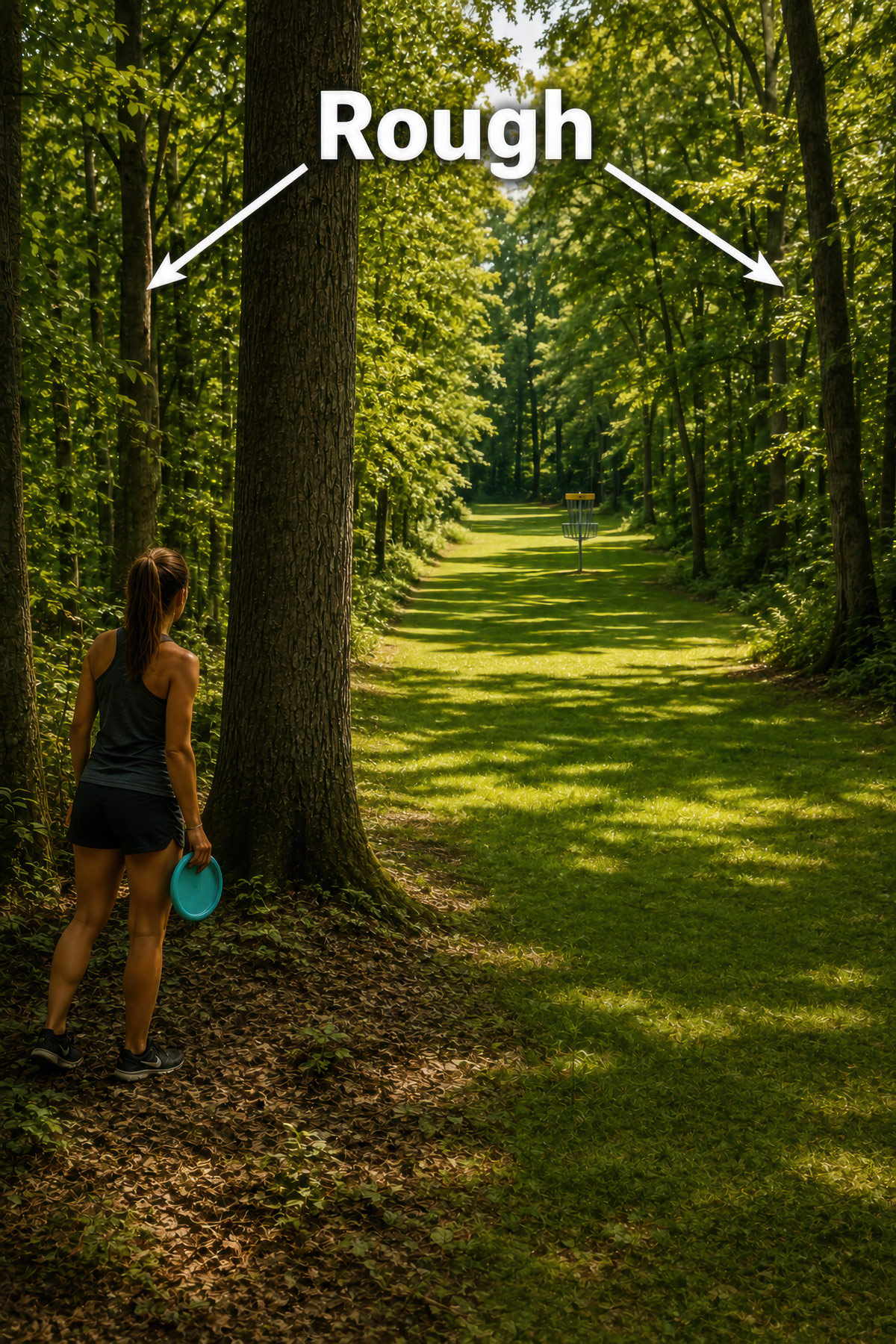 Rough disc golf illustration