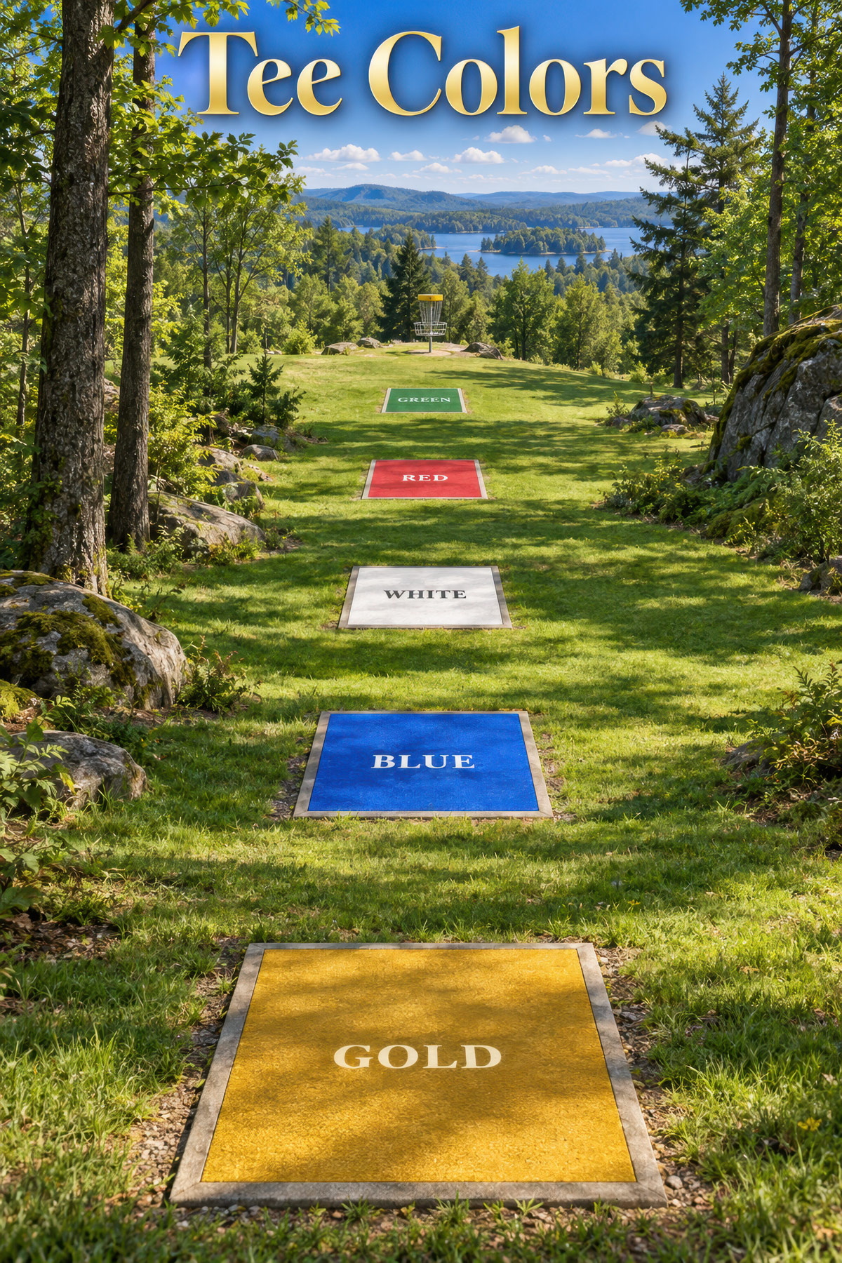 Tee Colors disc golf illustration